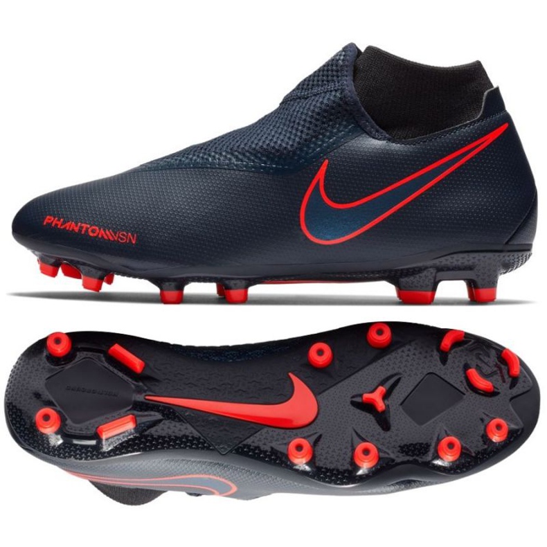 Nike Phantom Vsn Academy Df Fg M AO3258-440 chaussures de football bleu bleu marin Nike Phantom Vsn Academy Df Fg M AO3258-440 chaussures de football bleu bleu marin