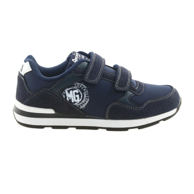 Semelle intérieure en cuir American Club BS01 blanche bleu marin