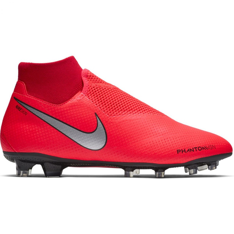 Nike Phantom Vsn Pro Df Fg M AO3266-600 chaussures de football multicolore rouge