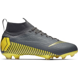 Chaussures de football Nike Mercurial Superfly 6 Elite Fg Jr AH7340-070 le noir gris