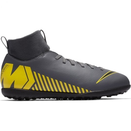 Chaussures de football Nike Mercurial Superfly X 6 Club Tf Jr AH7345-070 noir gris