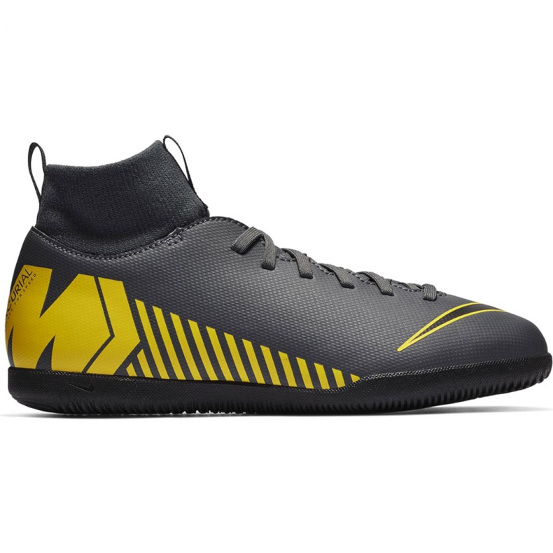 Chaussures d'intérieur Nike Mercurial Superfly X 6 Club Ic Jr AH7346-070 le noir gris