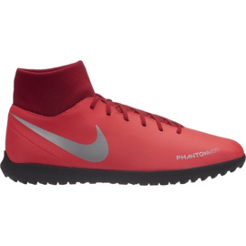 Nike Phantom Vsn Club Df Tf M AO3273-600 chaussures de football multicolore rouge