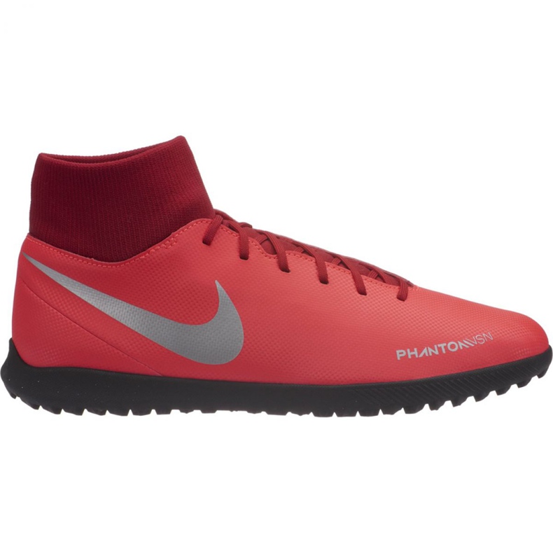 Nike Phantom Vsn Club Df Tf M AO3273-600 chaussures de football multicolore rouge