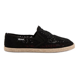 Mckeylor Slipons noirs en dentelle le noir