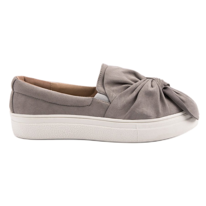 Slipons en daim avec nœud VICES gris