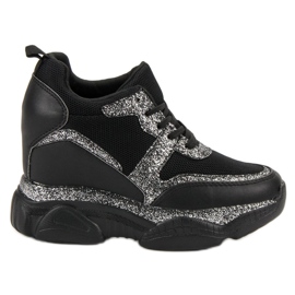Baskets VICES avec brocart le noir