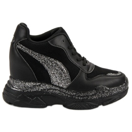 Baskets noires à paillettes VICES le noir