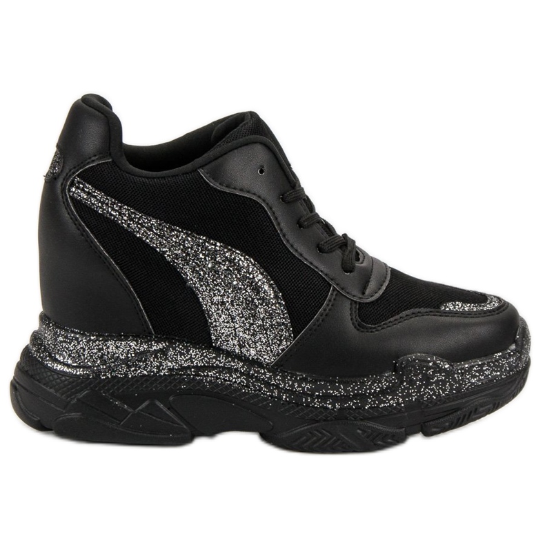 Baskets noires à paillettes VICES le noir