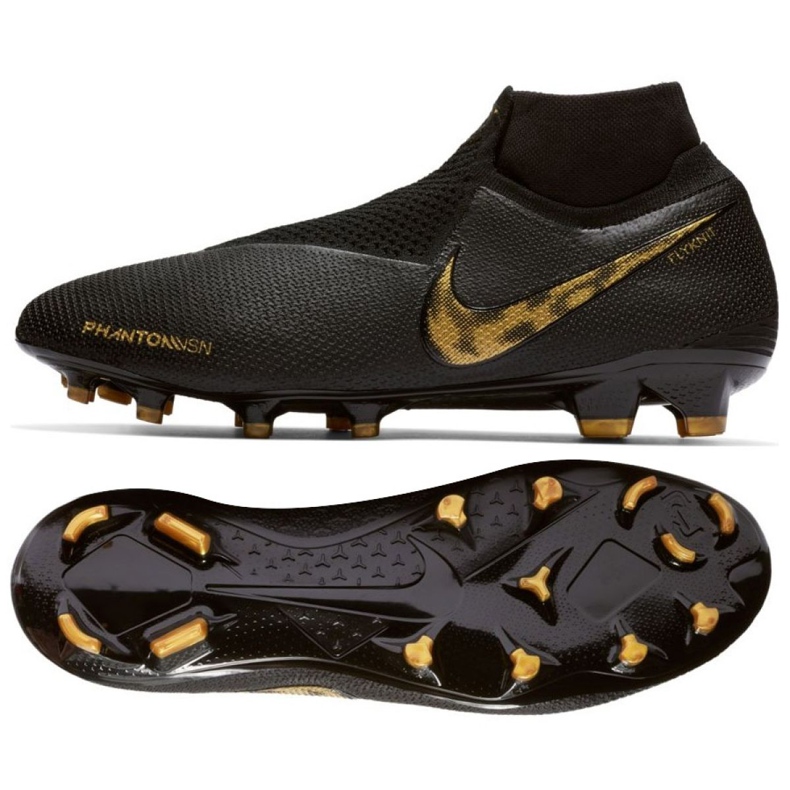 Chaussures de football Nike Phantom Vsn Elite Df Fg M AO3262-077 le noir le noir Chaussures de football Nike Phantom Vsn Elite Df Fg M AO3262-077 le noir le noir