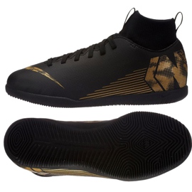Chaussures d'intérieur Nike Mercurial SuperflyX 6 Club Ic Jr AH7346-077 noir noir