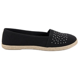 Espadrilles Noires Avec Cristaux
