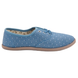 Baskets à pois bleu