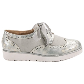 Vices Chaussures attachées avec un ruban gris