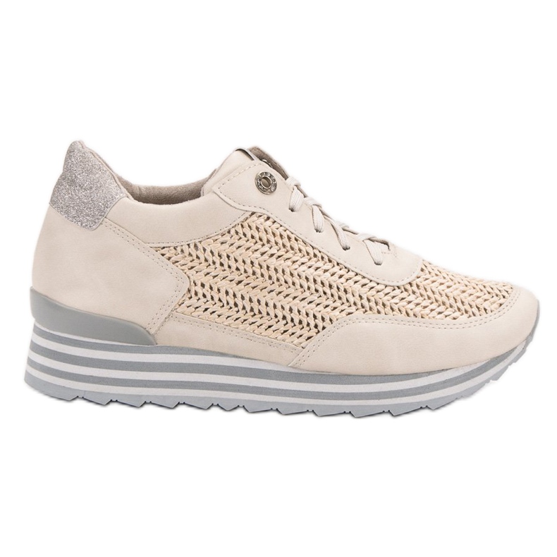 Aclys Baskets à motif beige
