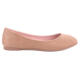 Ballerines en daim poudre VICES rose