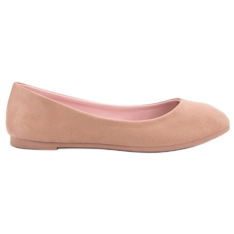 Ballerines en daim poudre VICES rose