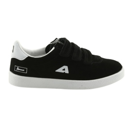 Chaussures de sport insert cuir American Club BS06 blanc noir