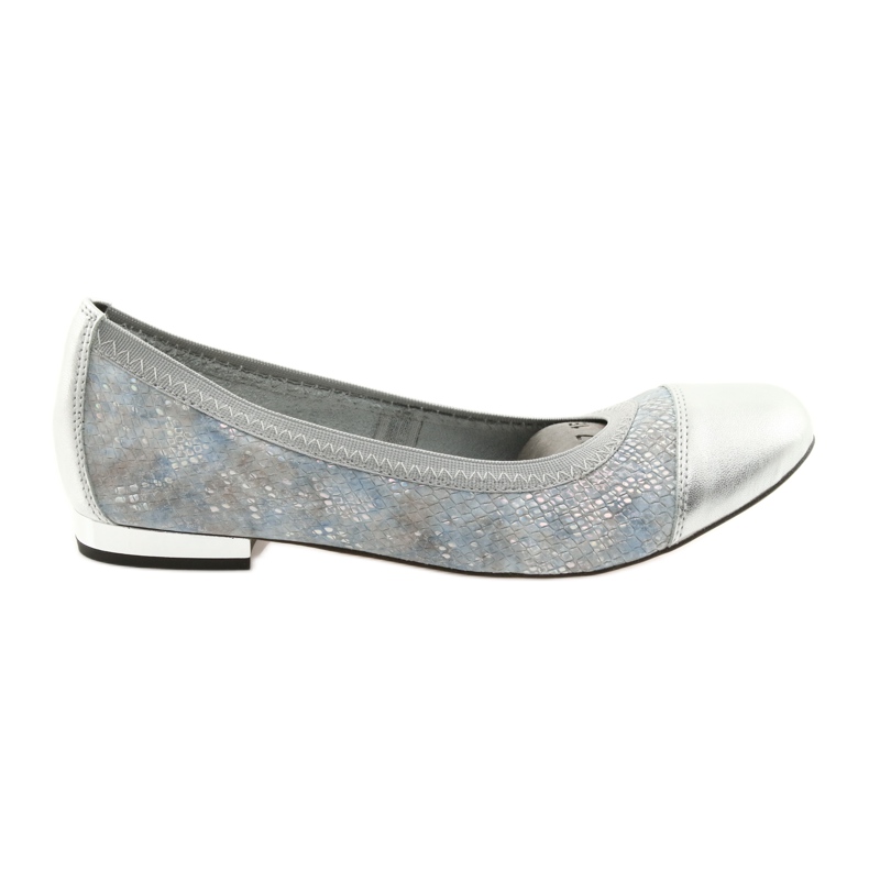 Ballerines femme élastique Gamis 1402 argent bleu