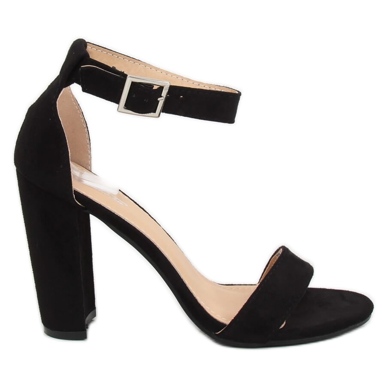 Sandales noires sur le poteau 369-18 Noir le noir