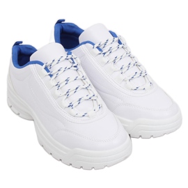 Chaussures de sport blanches et bleues 6256 Bleu Chaussures de sport blanches et bleues 6256 Bleu