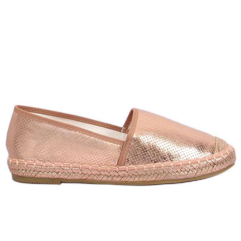 Espadrilles métallisées champagne A645-ESP-1 Champagne rose