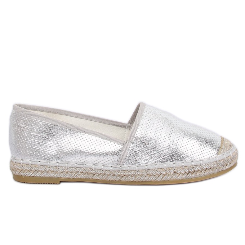 Espadrilles argent métallisé A645-ESP-1 Argent gris
