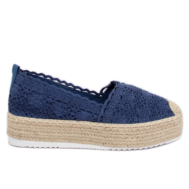 Espadrilles en dentelle bleu marine A8692 DK.BLUE Espadrilles en dentelle bleu marine A8692 DK.BLUE