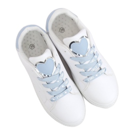 Baskets femme blanches et bleues H99-36 Bleu Baskets femme blanches et bleues H99-36 Bleu