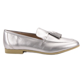 Mocassins en argent à franges VICES gris Mocassins en argent à franges VICES gris