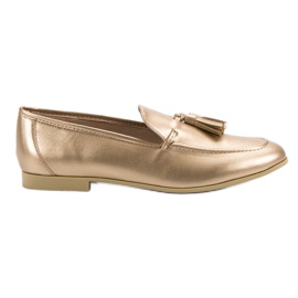 Mocassins dorés à franges VICES d'or
