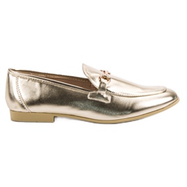 Mocassins VICES laqués dorés d'or