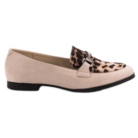 Mocassins à pois VICES brun