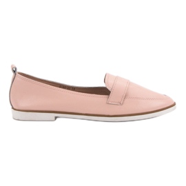 Mazaro Mocassins en cuir rose Mazaro Mocassins en cuir rose