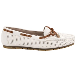 Kylie Mocassins confortables blanc