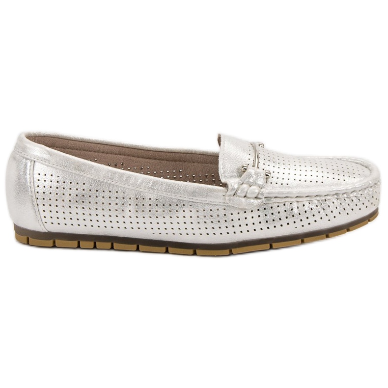 Kylie Mocassins en argent gris