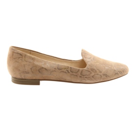Ballerines Lordsy en cuir pour femmes Caprice 24203 beige