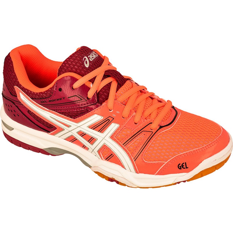 Asics Gel-Rocket 7 W B455N-0601 chaussures de volley-ball multicolore orange