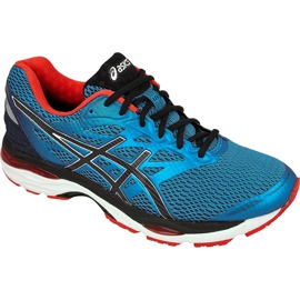 Chaussures de course Asics Gel-Cumulus 18 M T6C3N-4190 le noir bleu Chaussures de course Asics Gel-Cumulus 18 M T6C3N-4190 le noir bleu
