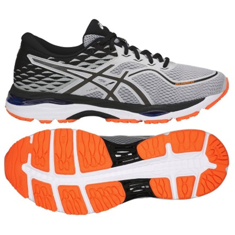 Asics Ascis Gel Cumulus 19 M T7B3N-9601 chaussures de course le noir gris Asics Ascis Gel Cumulus 19 M T7B3N-9601 chaussures de course le noir gris