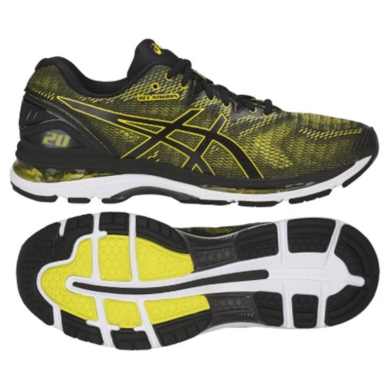 Asics Chaussures de course Ascis Gel Nimbus 20 M T800N-8990 le noir jaune