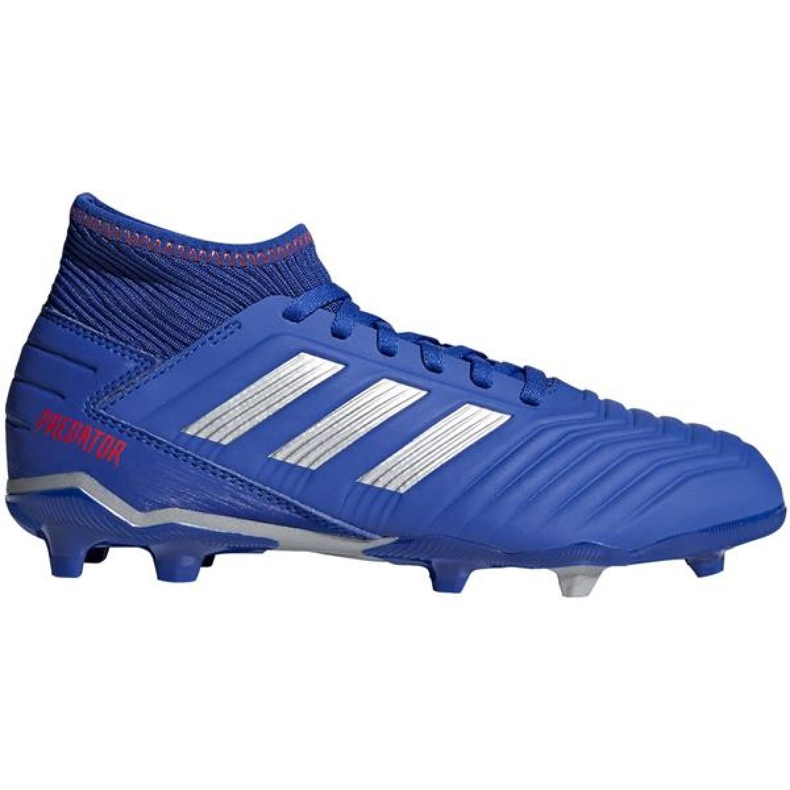 Chaussures de foot Adidas Predator 19.3 Fg Jr CM8533 multicolore bleu Chaussures de foot Adidas Predator 19.3 Fg Jr CM8533 multicolore bleu