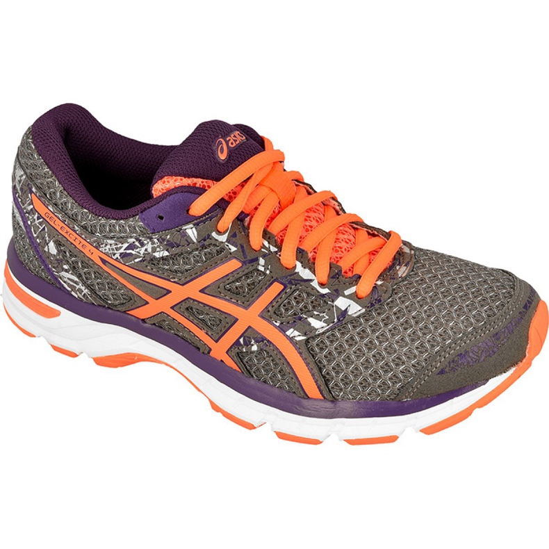 Chaussures de course Asics Gel-Excite 4 W T6E8N-9606 violet orange gris Chaussures de course Asics Gel-Excite 4 W T6E8N-9606 violet orange gris