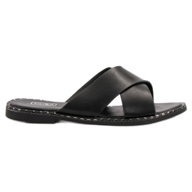 Filippo Pantoufles noires classiques le noir