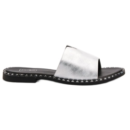 Filippo Pantoufles Brillantes Confortables gris Filippo Pantoufles Brillantes Confortables gris