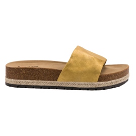 Kylie Chaussons Moutarde Brillant jaune