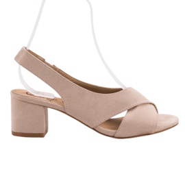 Kylie Sandales beiges en daim