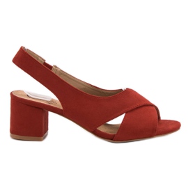 Kylie Sandales rouges en daim