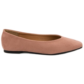 Seastar Ballerines en daim poudré rose