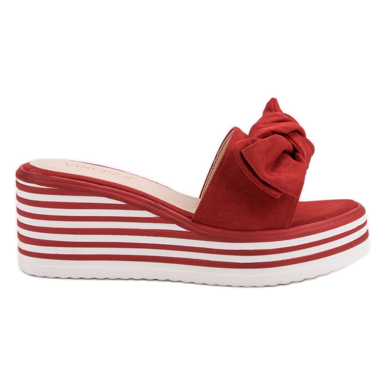 Chaussons compensés rouges VINCEZA